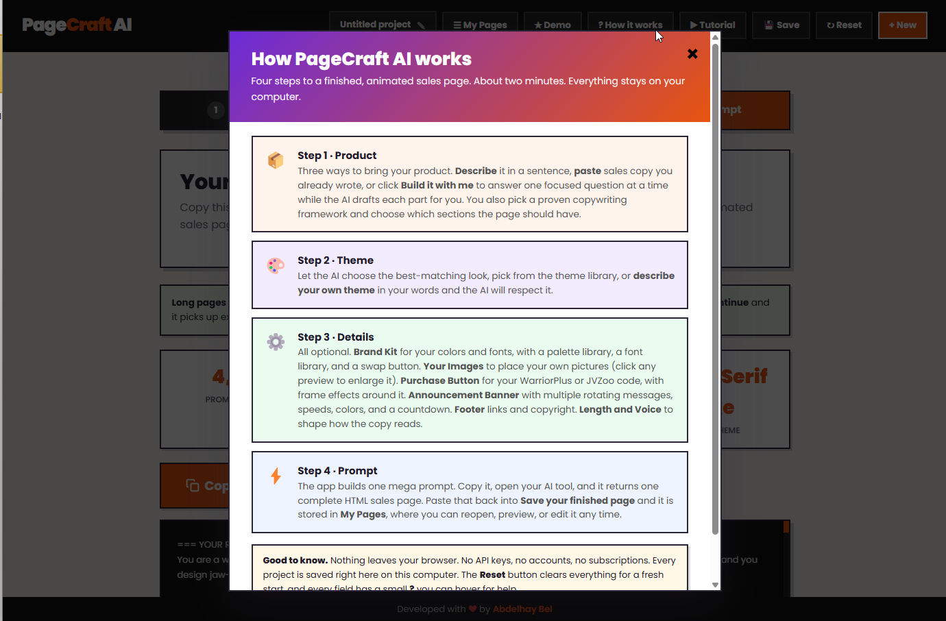 How to use the app window