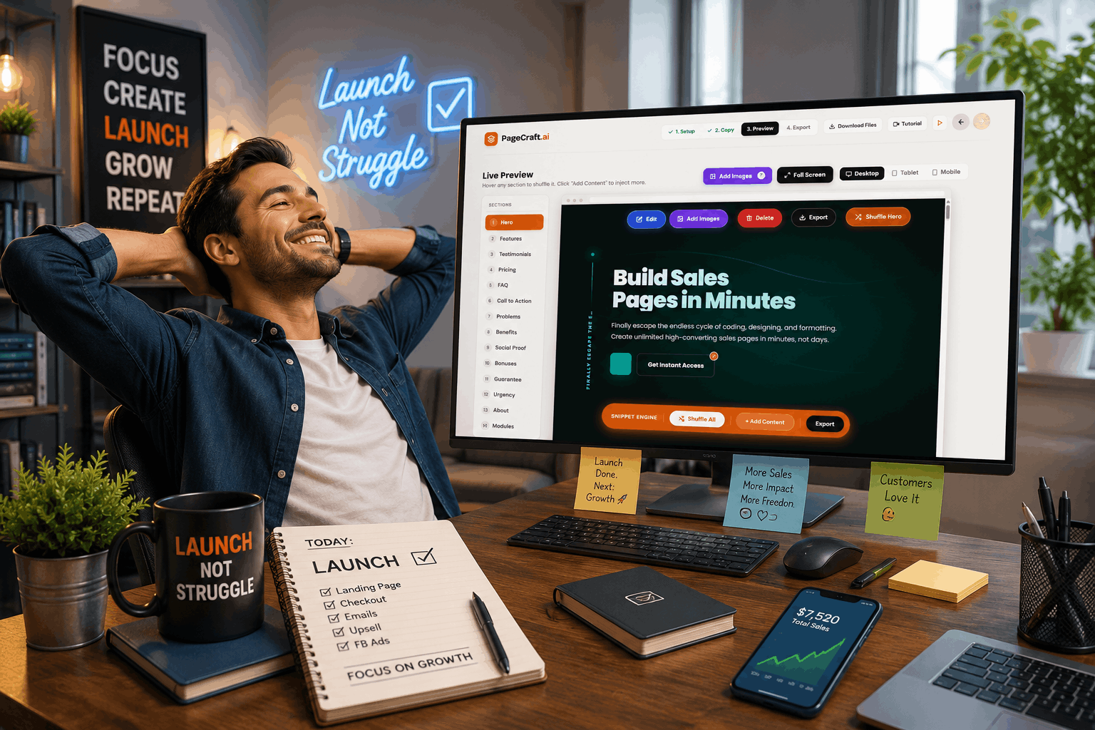 A relaxed creator whose launch is finally handled